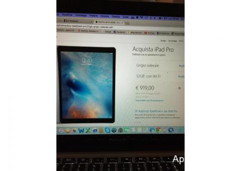 vendo ipad pro 12,9 wifi  usato poche volte