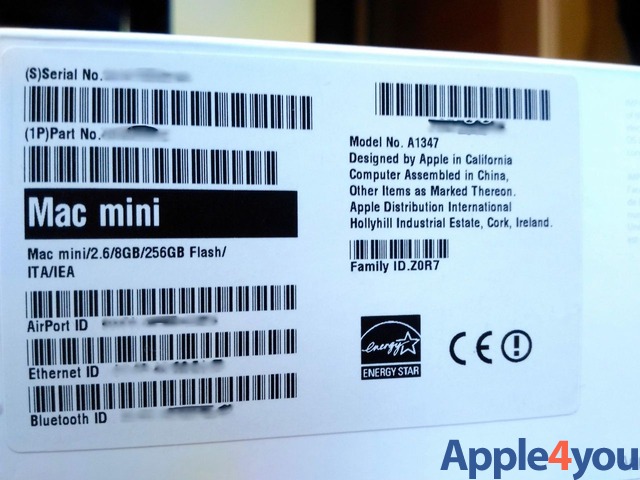Mac Mini con SSD 256GB