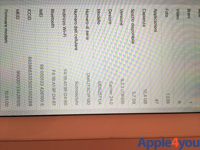 iPad 4 vendo per inutilizzo